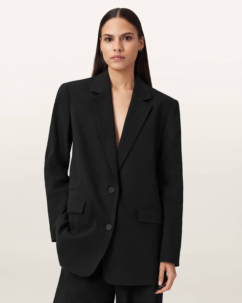 AllSaints Essen Single Breasted Blazer Women's Black Women's