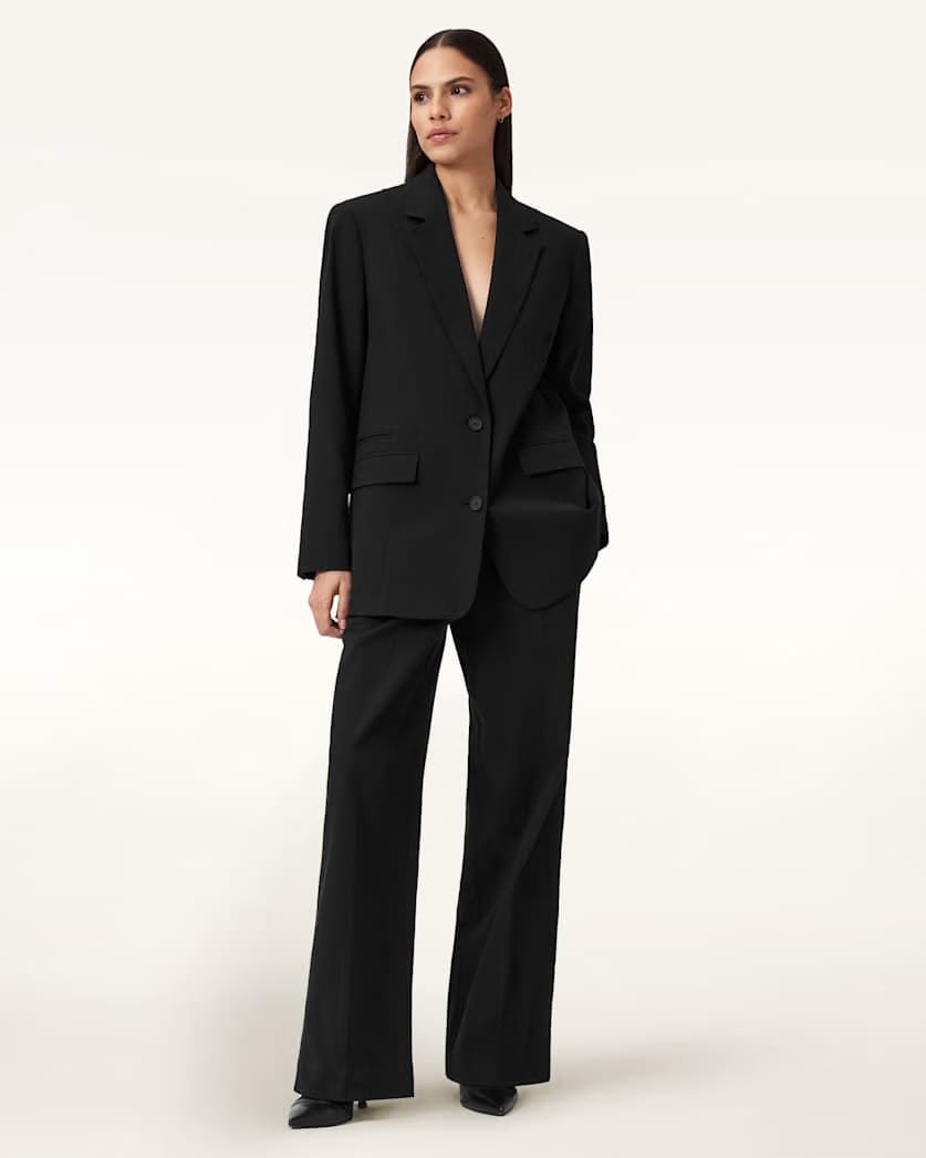 AllSaints Essen Single Breasted Blazer Women's Black Women's