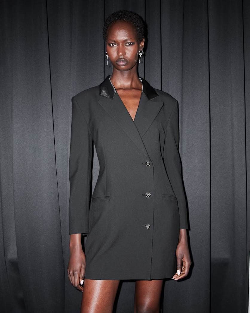 AllSaints Erykah Slim Fit Mini Blazer Dress Women's Black Women's
