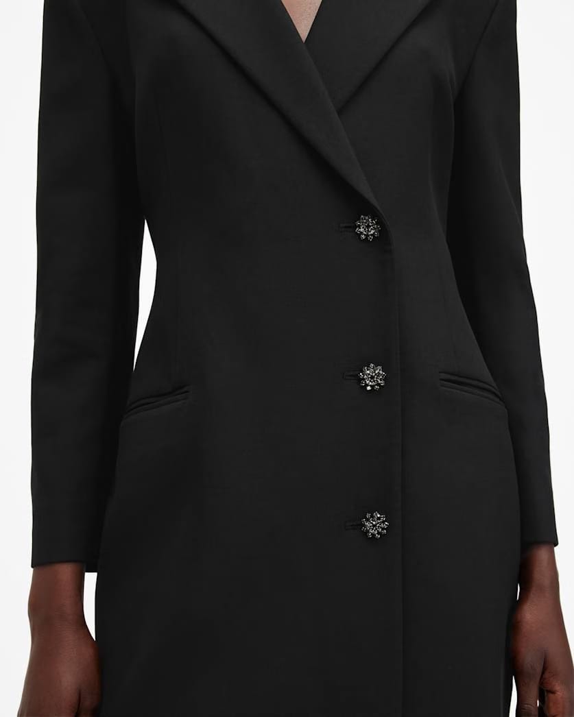AllSaints Erykah Slim Fit Mini Blazer Dress Women's Black Women's