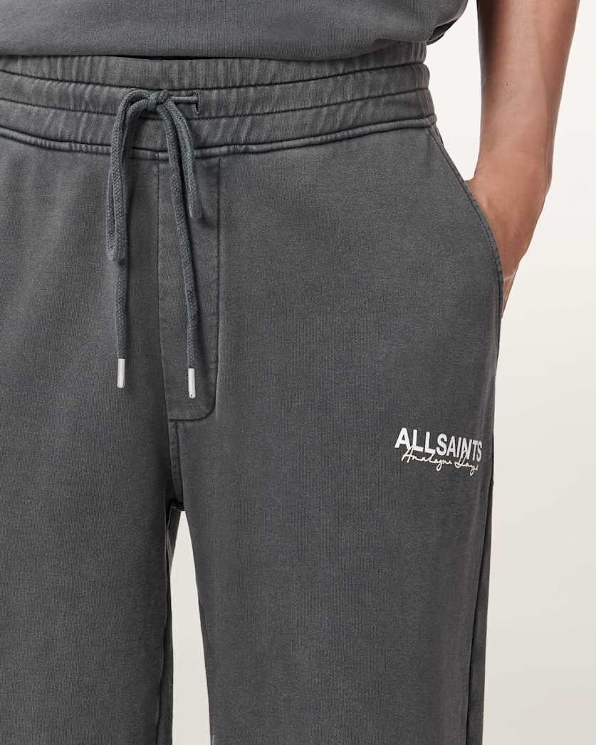 AllSaints Emblem Straight Leg Sweatpants Washed Black