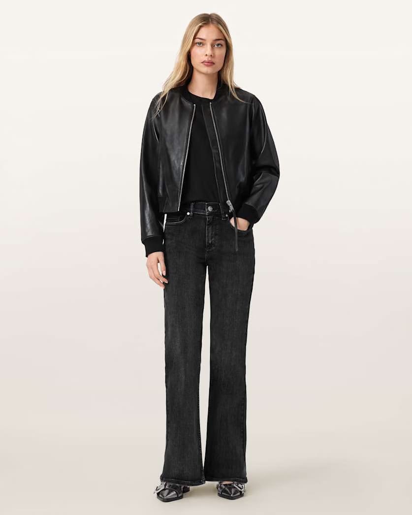 AllSaints Ember Stretch Denim Jeans Women's Washed Black Women's