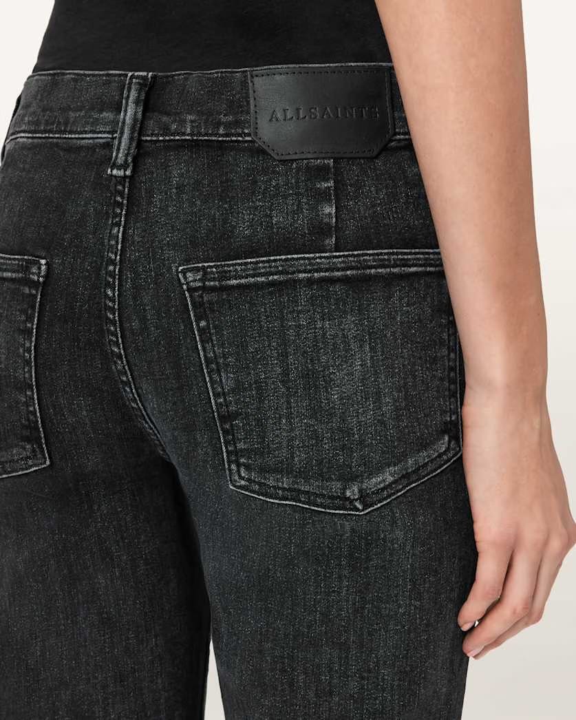 AllSaints Ember Stretch Denim Jeans Women's Washed Black Women's