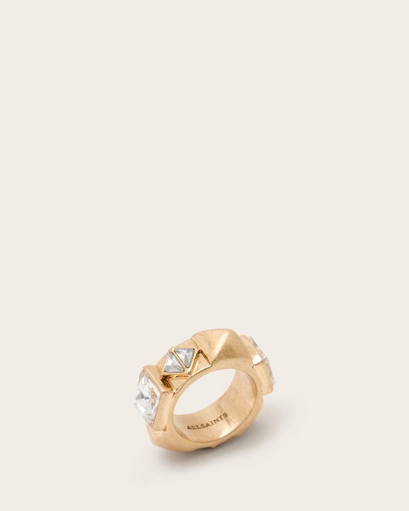 AllSaints Elora Embellished Ring Women's Warm Brass Women's