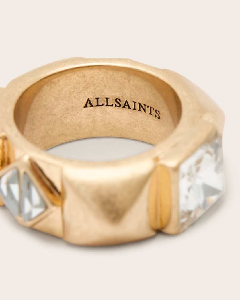 AllSaints Elora Embellished Ring Women's Warm Brass Women's