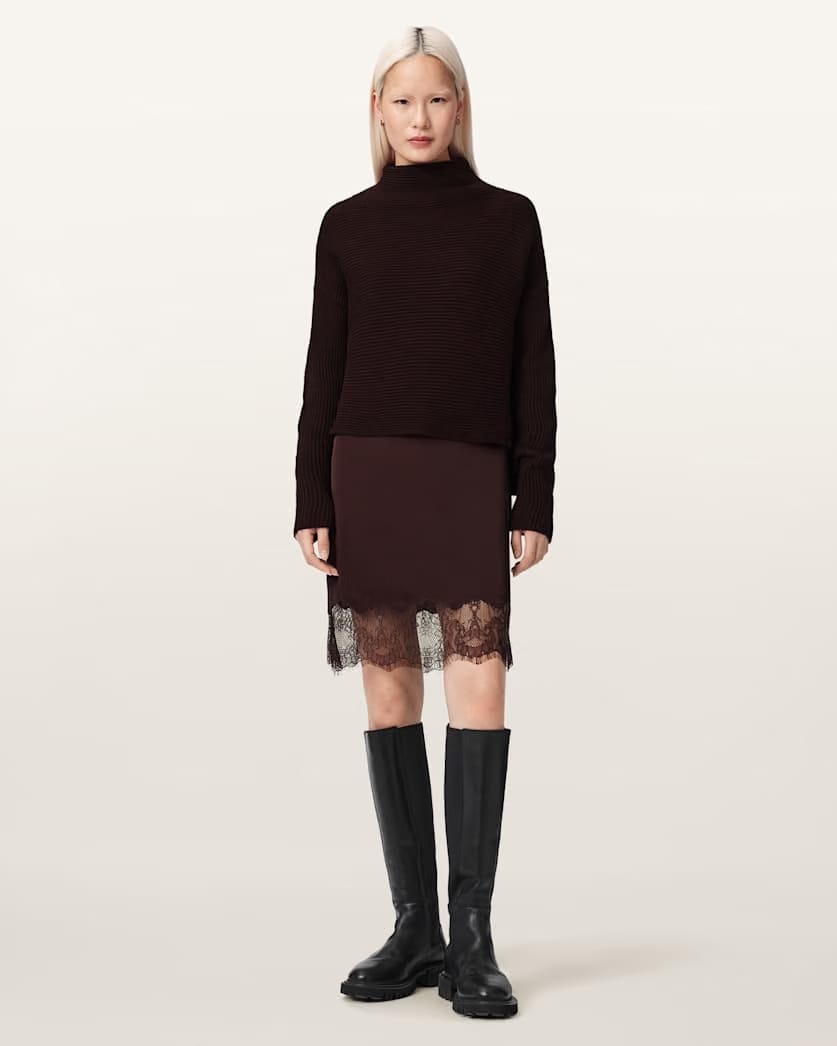 AllSaints Eloise 2 In 1 Sweater Dress Women's Black Women's