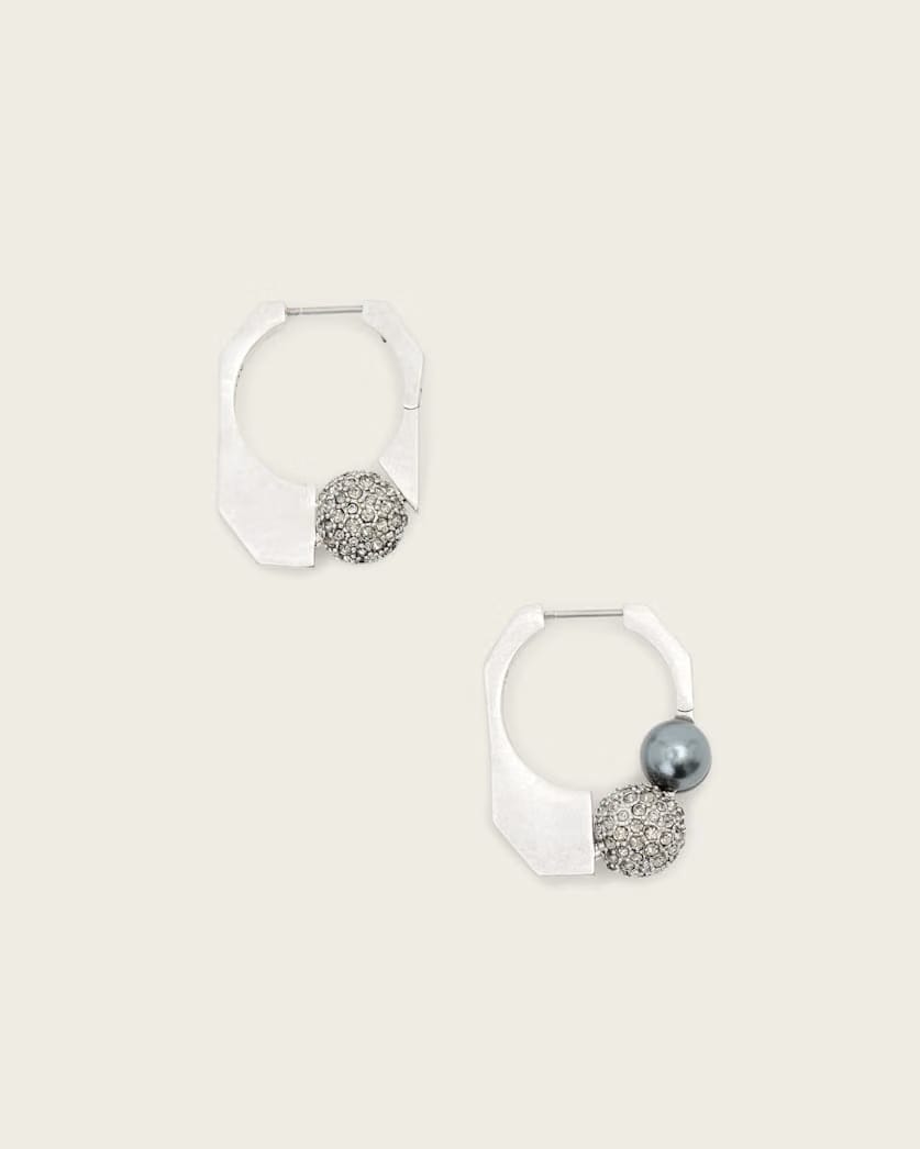 AllSaints Ellie Mix Hoop Earrings Women's Warm Silver Women's