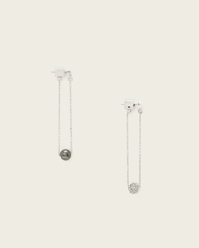 AllSaints Ellie Loop Earrings Women's Warm Silver Women's