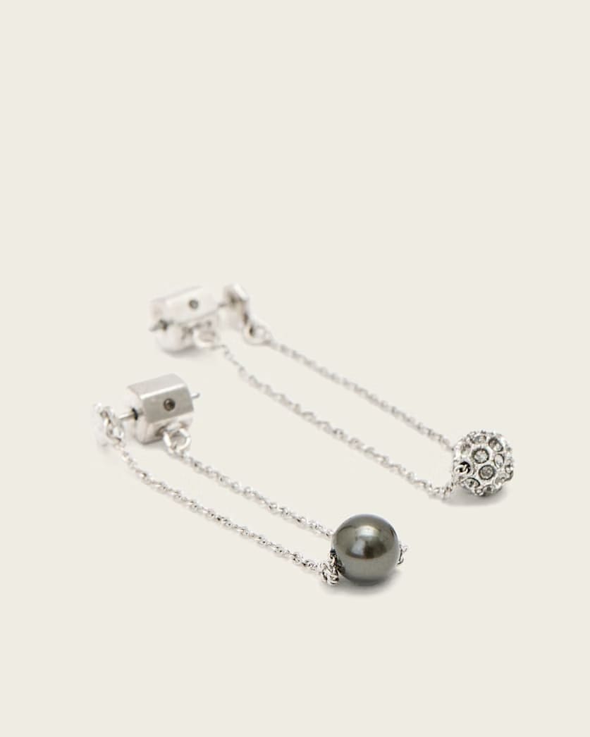 AllSaints Ellie Loop Earrings Women's Warm Silver Women's