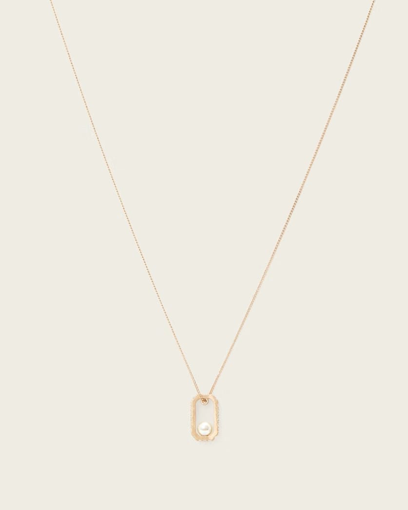 AllSaints Ellie Hex Necklace Women's Warm Brass Women's