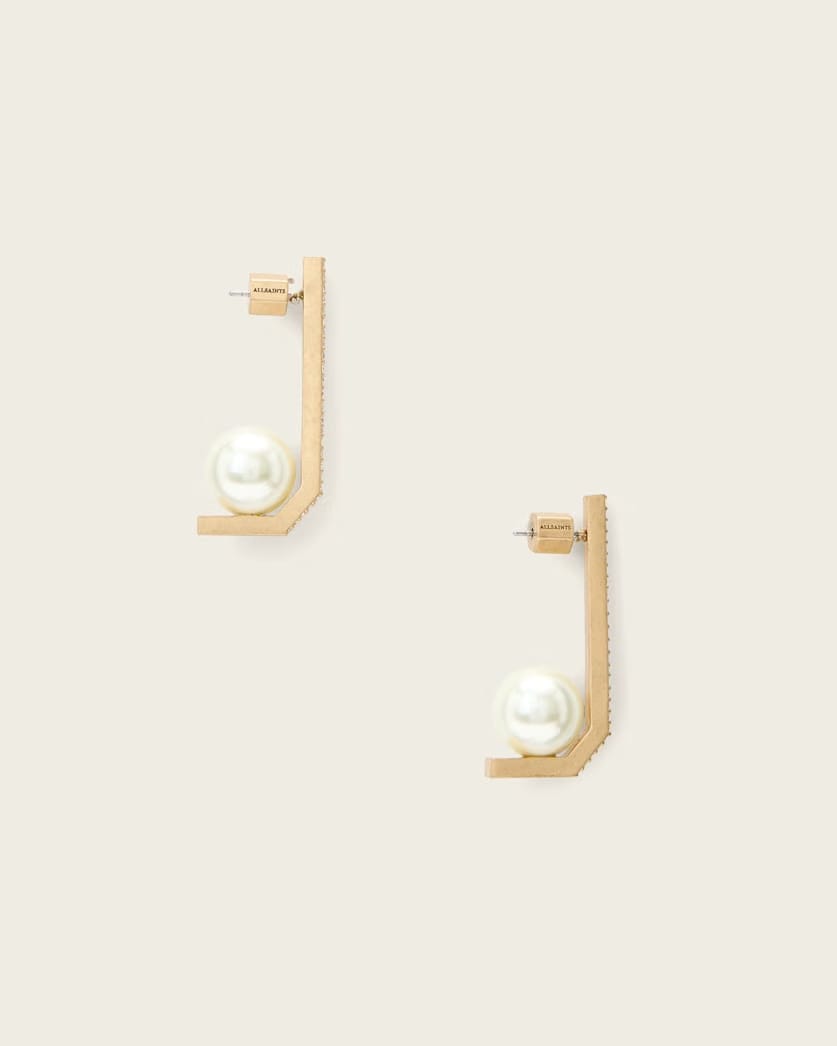 AllSaints Ellie Drop Earrings Women's Warm Brass Women's