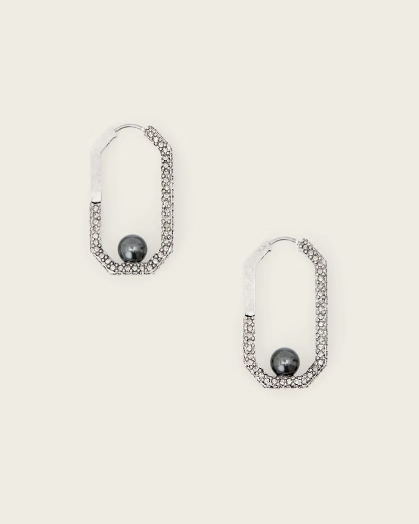 AllSaints Ellie Crystal Earrings Women's Warm Silver Women's