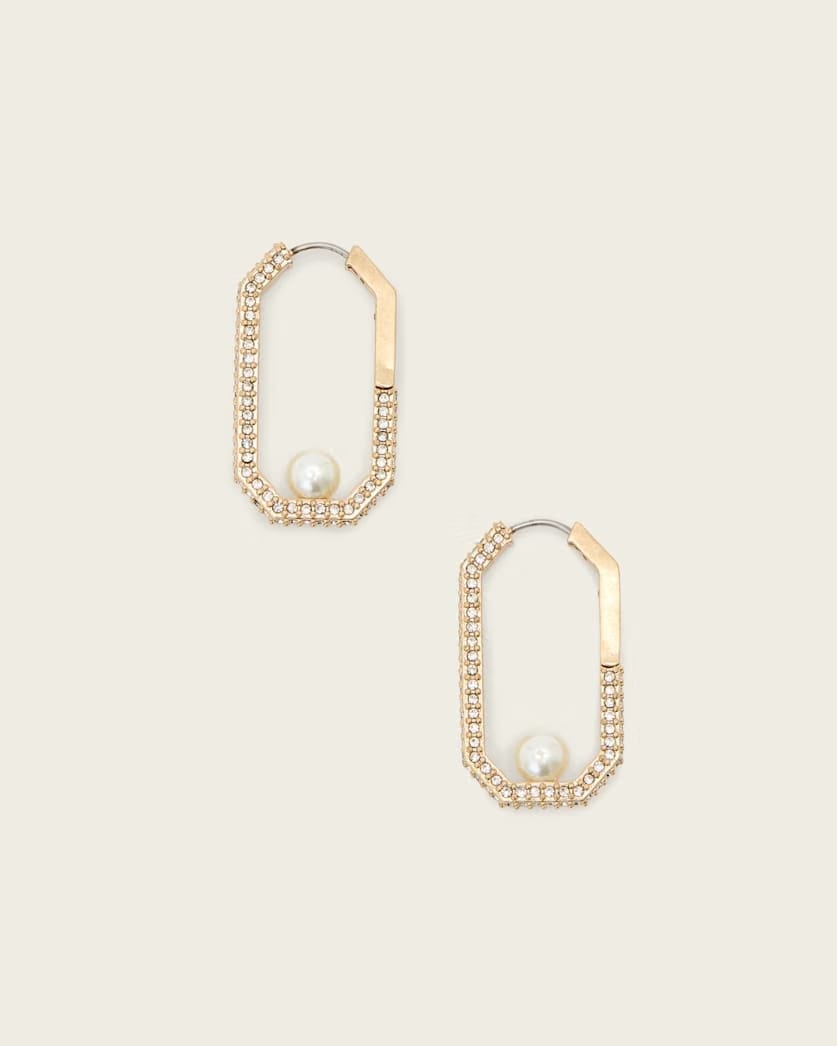 AllSaints Ellie Crystal Earrings Women's Warm Brass Women's