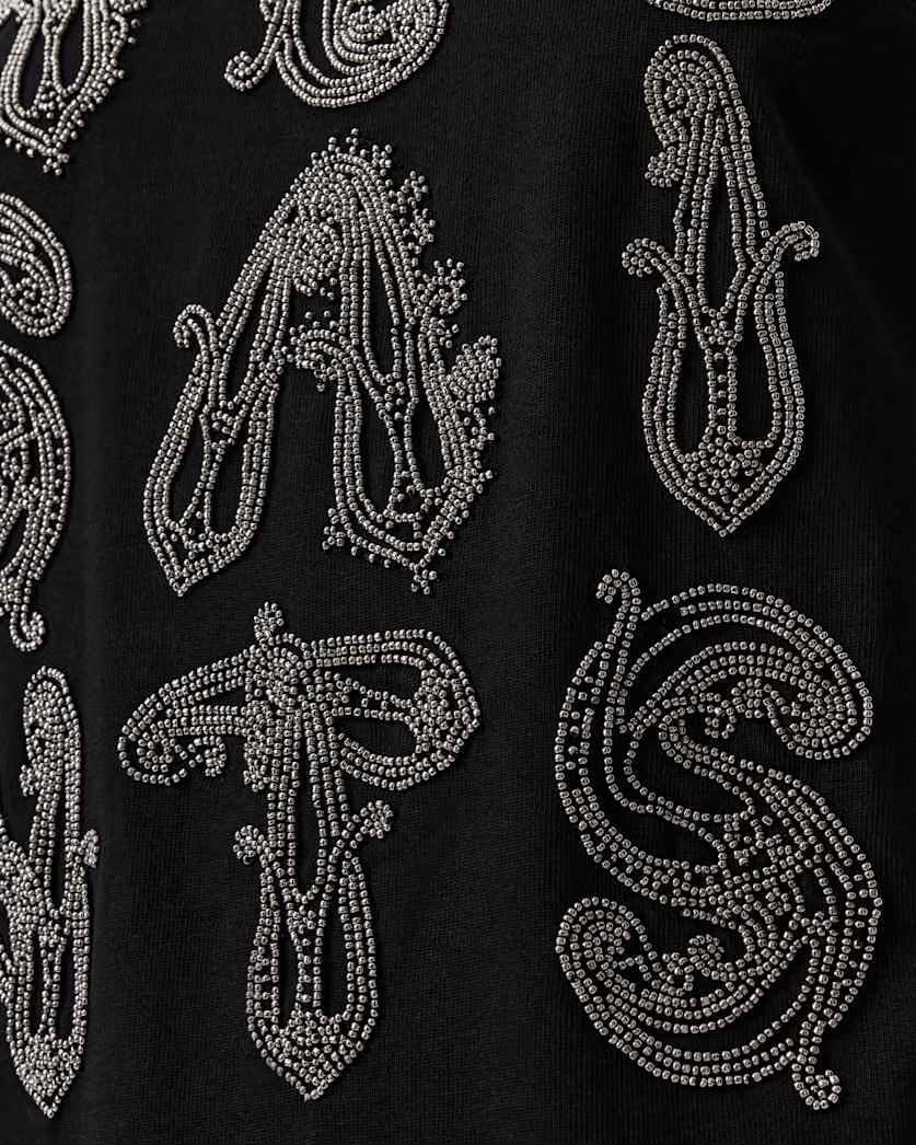 AllSaints Ella Lisa Embellished T Shirt Women's Black Women's