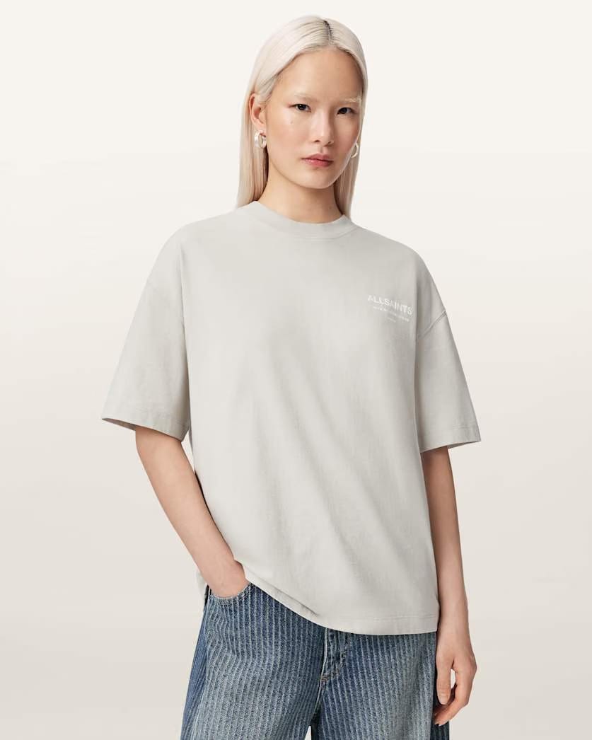AllSaints Dreamer Oversized Etta Short Sleeve T Shirt Women's Sea Green Women's