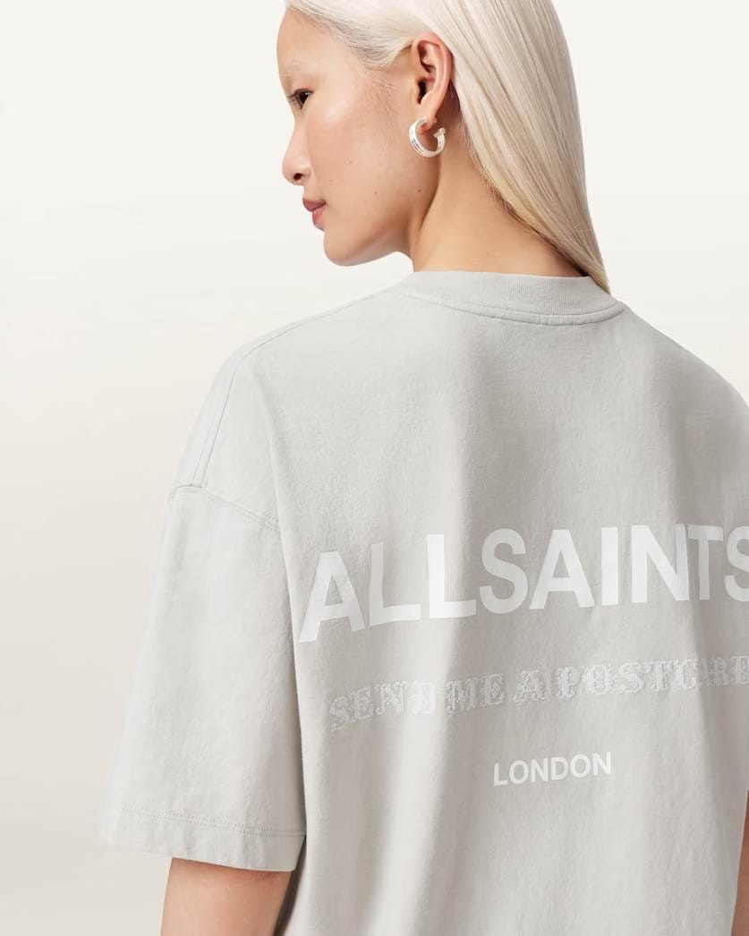 AllSaints Dreamer Oversized Etta Short Sleeve T Shirt Women's Sea Green Women's