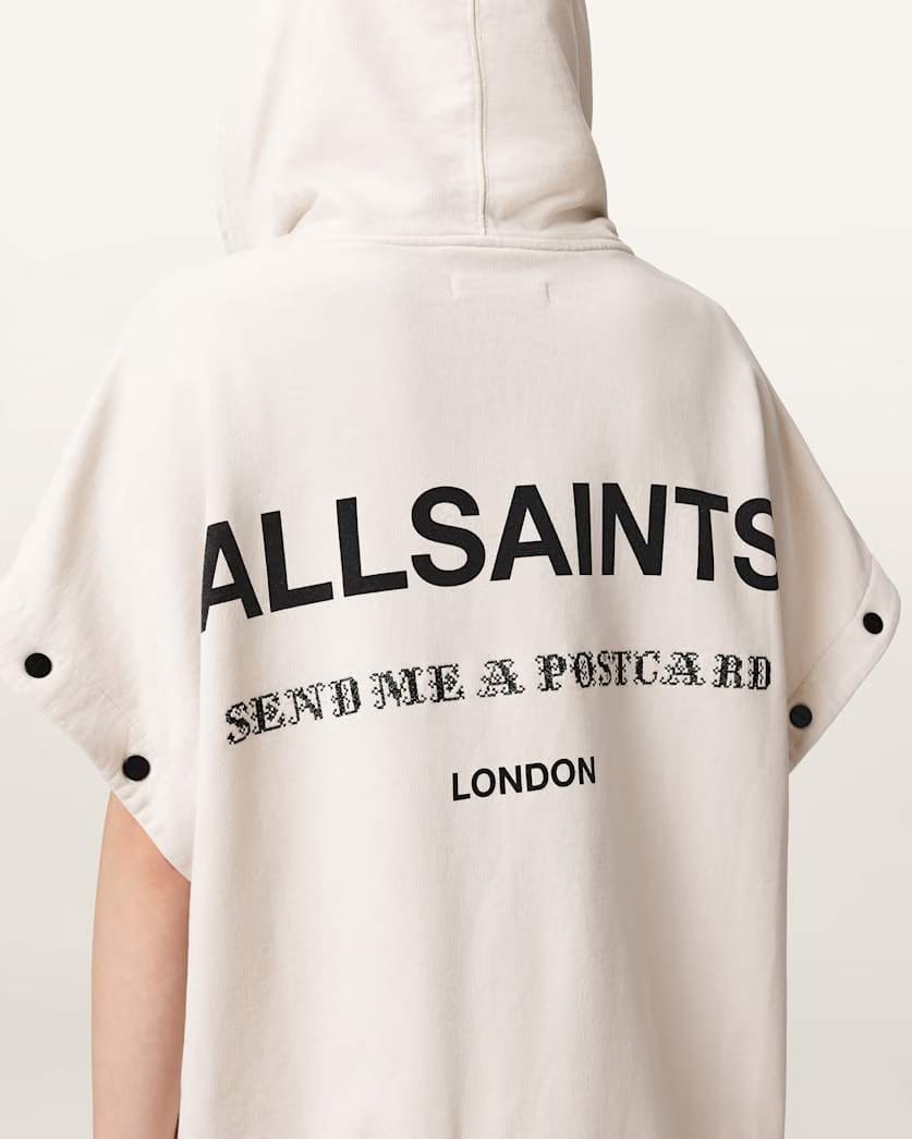 AllSaints Dreamer Amphia Oversized Hoodie Women's Dusk White Women's