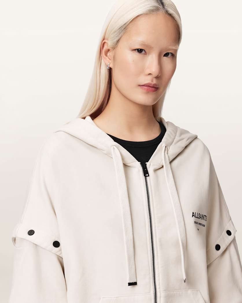 AllSaints Dreamer Amphia Oversized Hoodie Women's Dusk White Women's