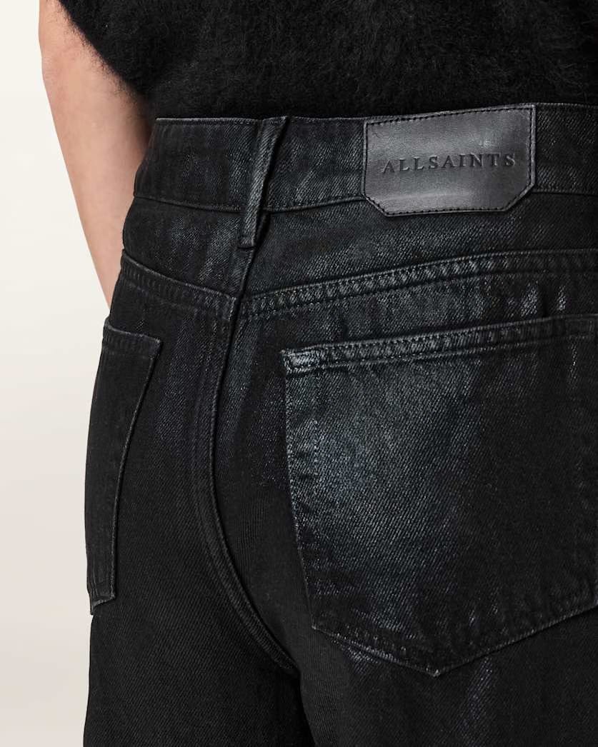 AllSaints Daria Denim Jeans Women's Coated Black Women's