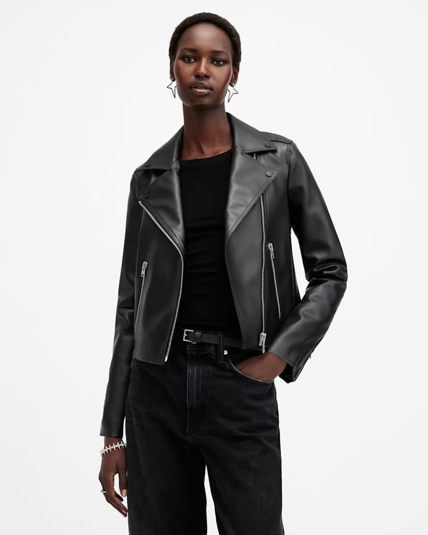 AllSaints Dalby Desserto Biker Jacket Women's Black Women's