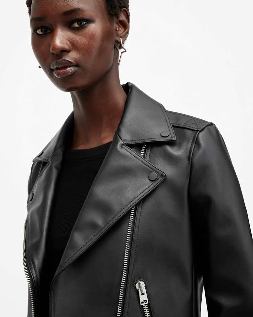 AllSaints Dalby Desserto Biker Jacket Women's Black Women's