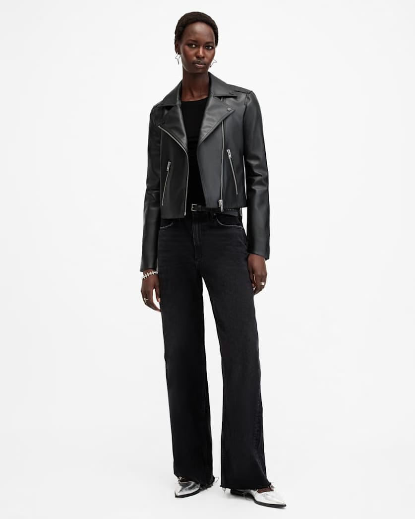 AllSaints Dalby Desserto Biker Jacket Women's Black Women's