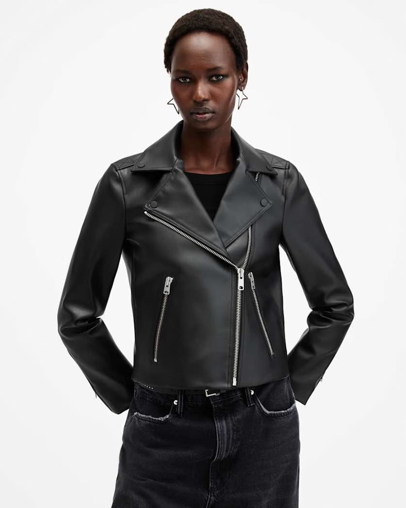AllSaints Dalby Desserto Biker Jacket Women's Black Women's