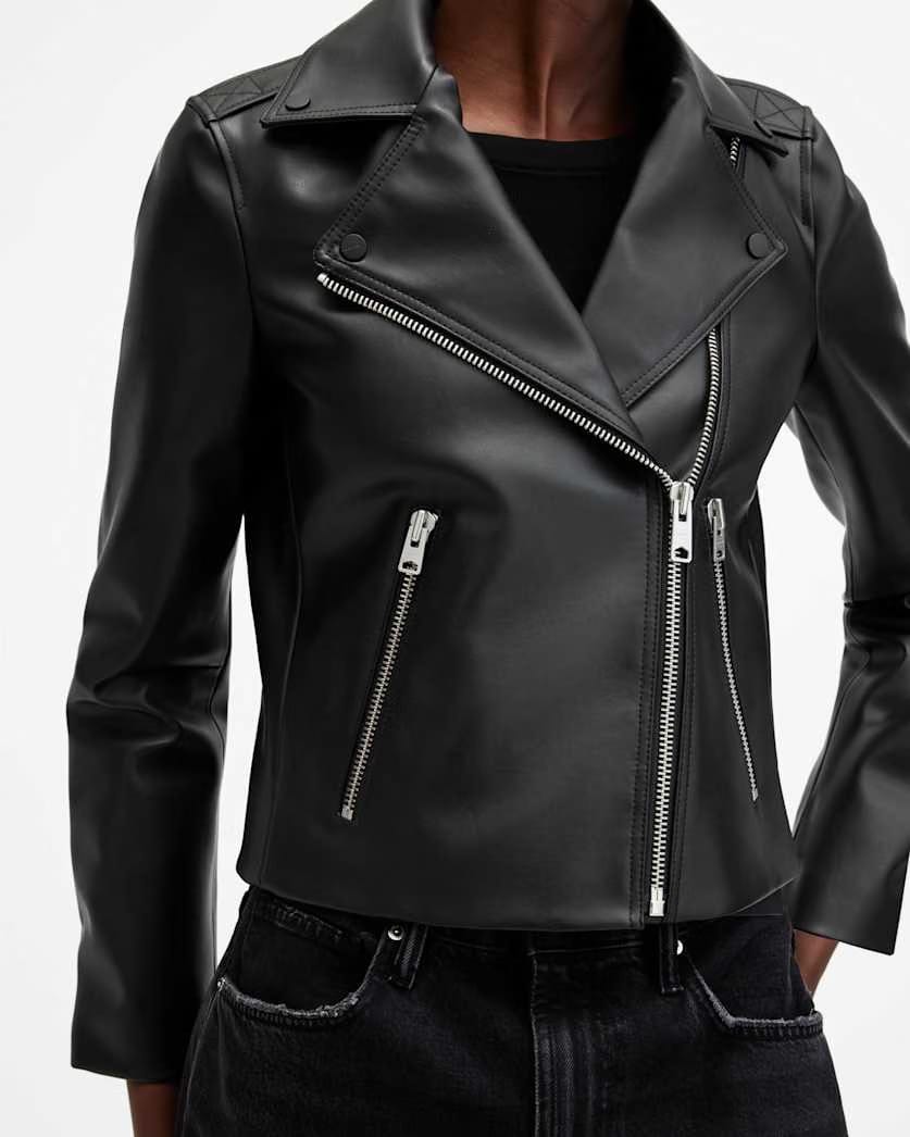 AllSaints Dalby Desserto Biker Jacket Women's Black Women's