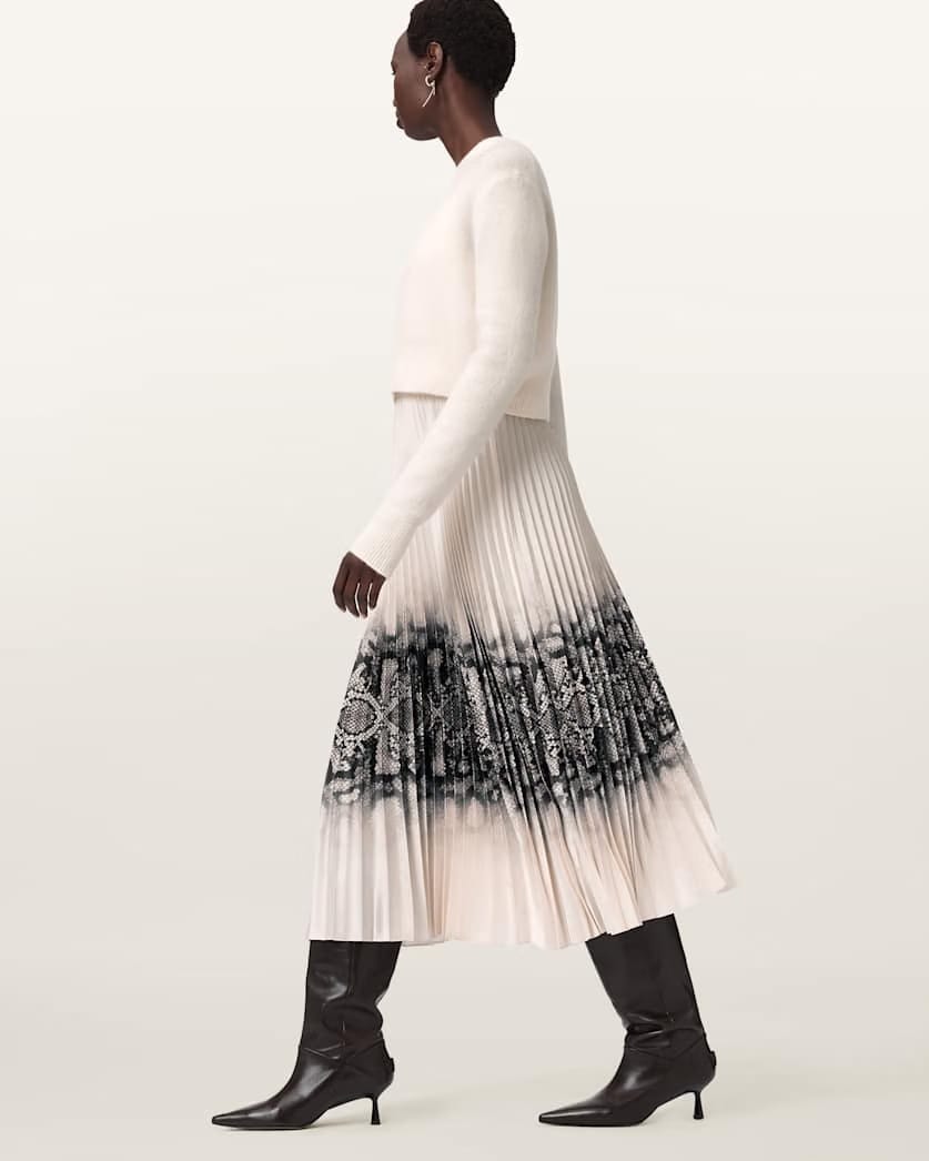 AllSaints Curtis Ophis 2 In 1 Dress Women's Chalk White Women's