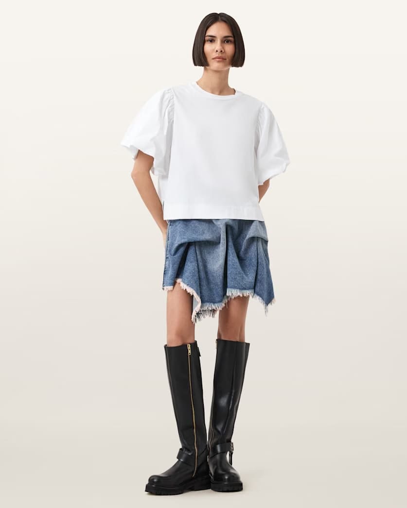 AllSaints Crissy Denim Mini Skirt Women's Vintage Indigo Women's