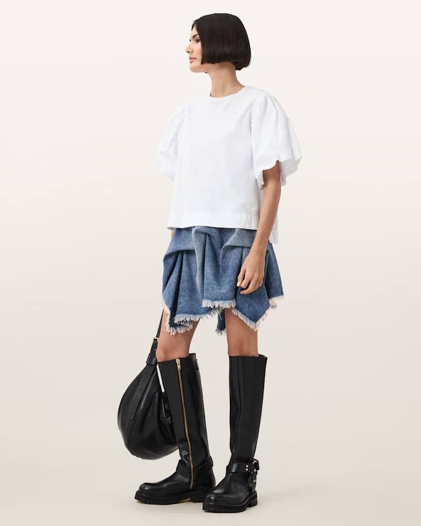 AllSaints Crissy Denim Mini Skirt Women's Vintage Indigo Women's