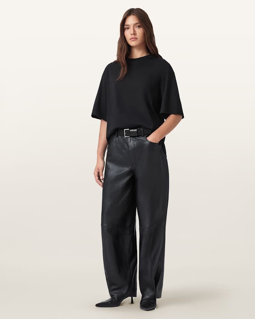 AllSaints Craneo Amelie Oversized T Shirt Women's Black Women's