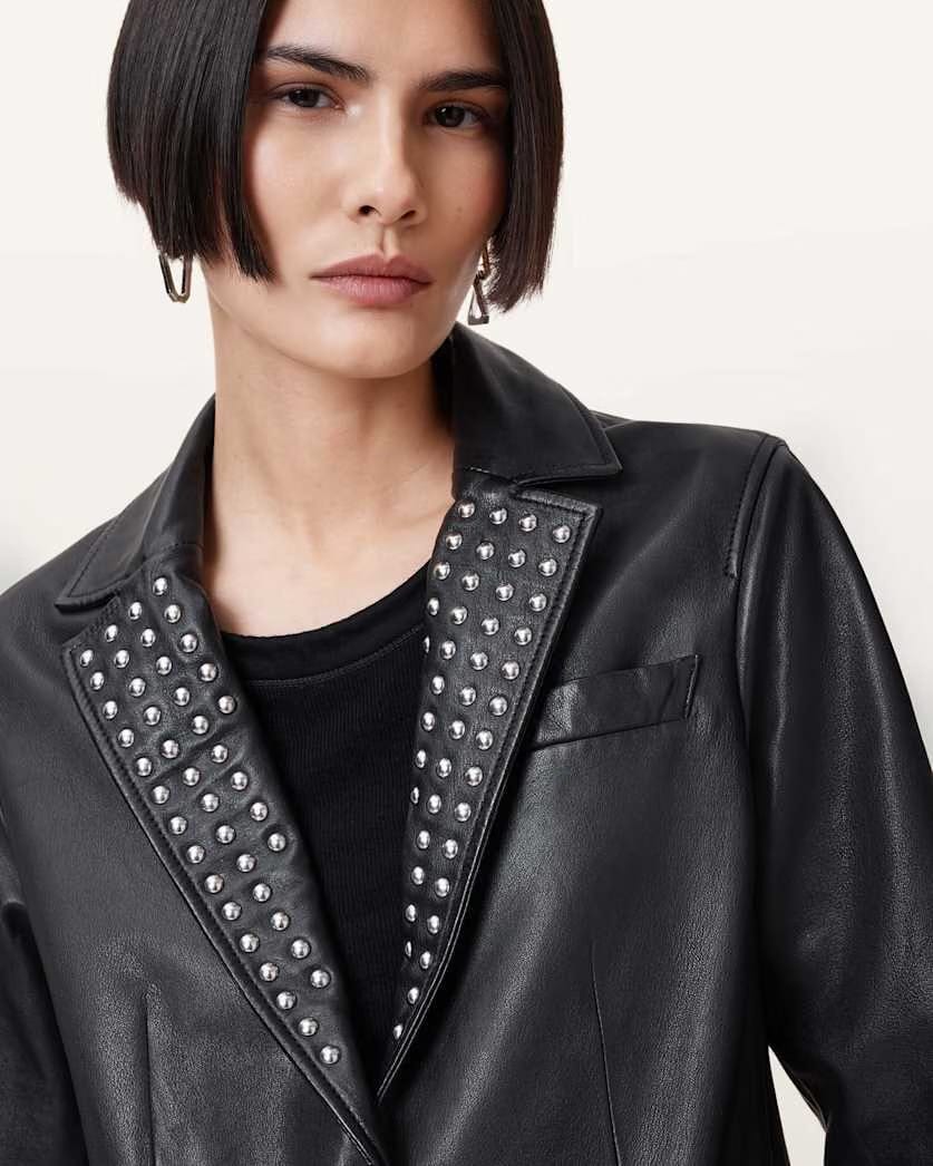 AllSaints Corinna Studded Blazer Women's Black Women's