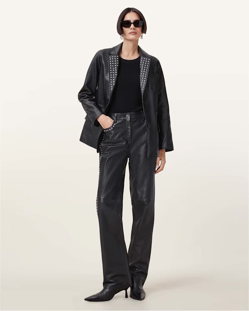 AllSaints Corinna Studded Blazer Women's Black Women's