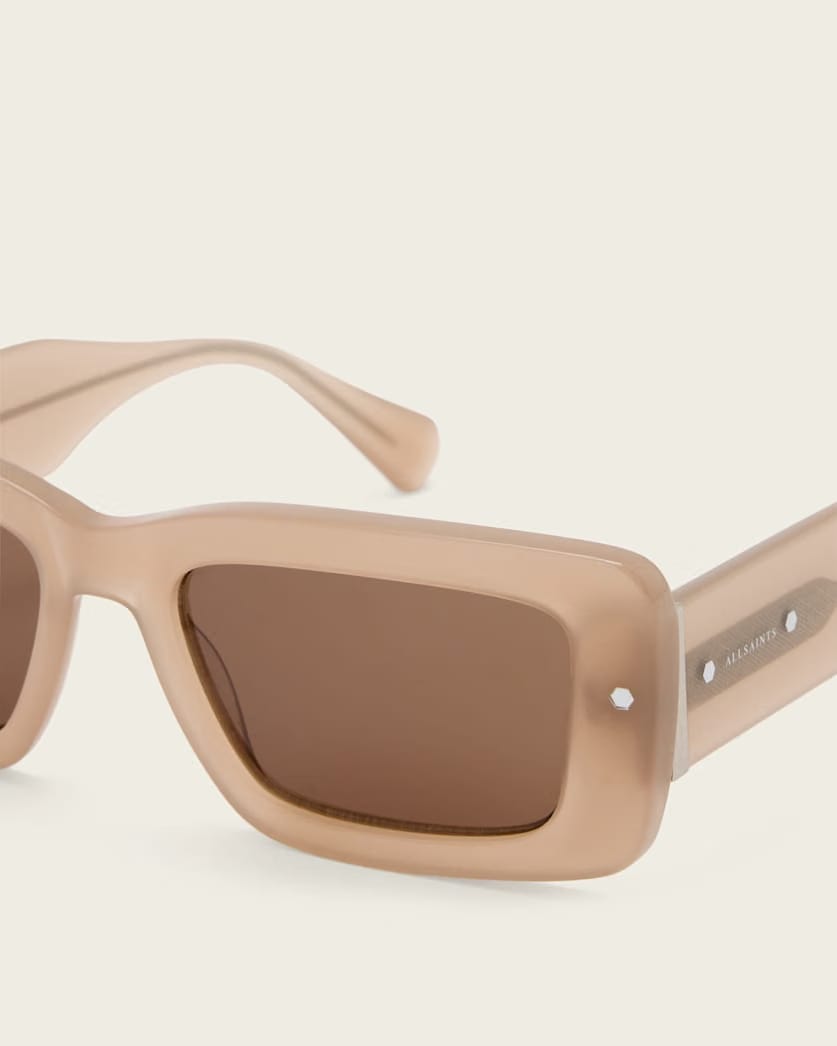 AllSaints Cordie Rectangular Shaped Sunglasses Women's Pebble Pink Women's