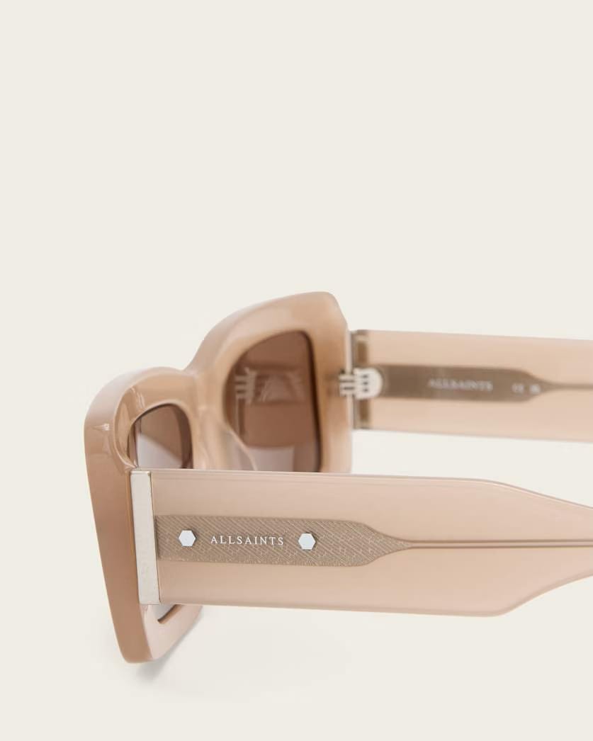 AllSaints Cordie Rectangular Shaped Sunglasses Women's Pebble Pink Women's