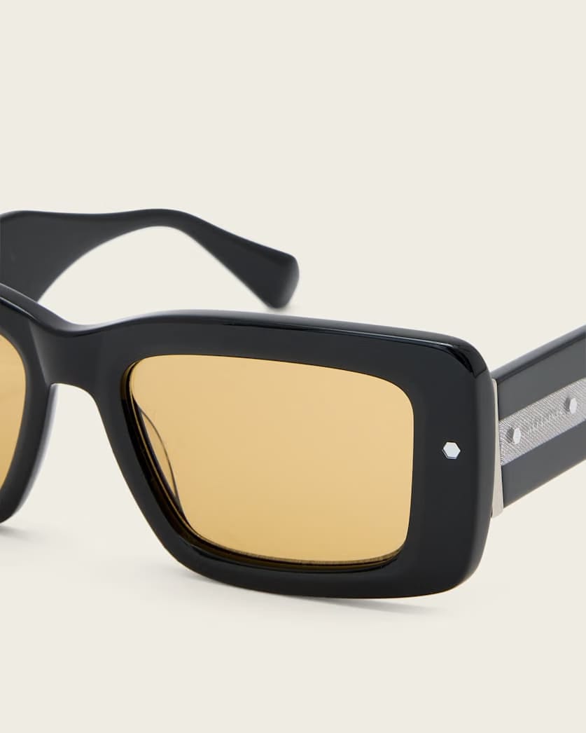 AllSaints Cordie Rectangular Shaped Sunglasses Women's Gloss Black Women's