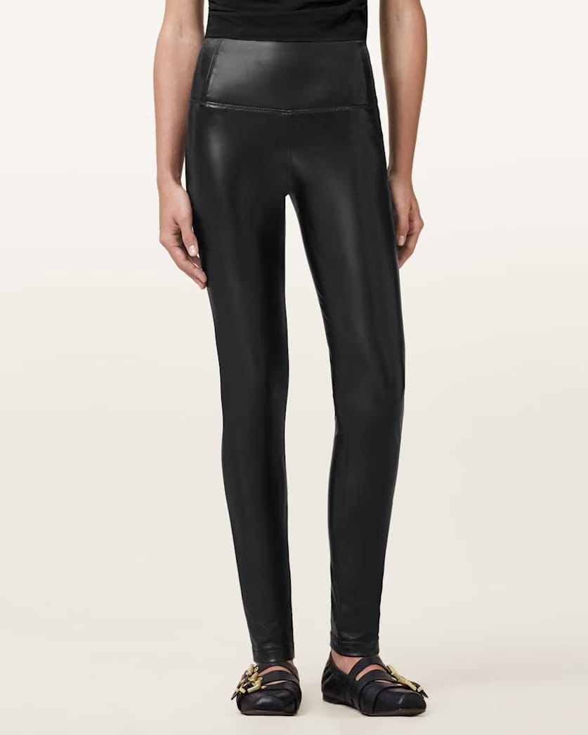 AllSaints Cora High Rise Faux Leggings Women's Black Women's