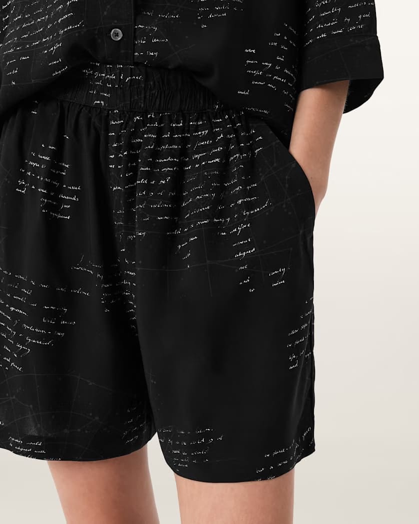 AllSaints Clem Pj Set Women's Script Black Women's