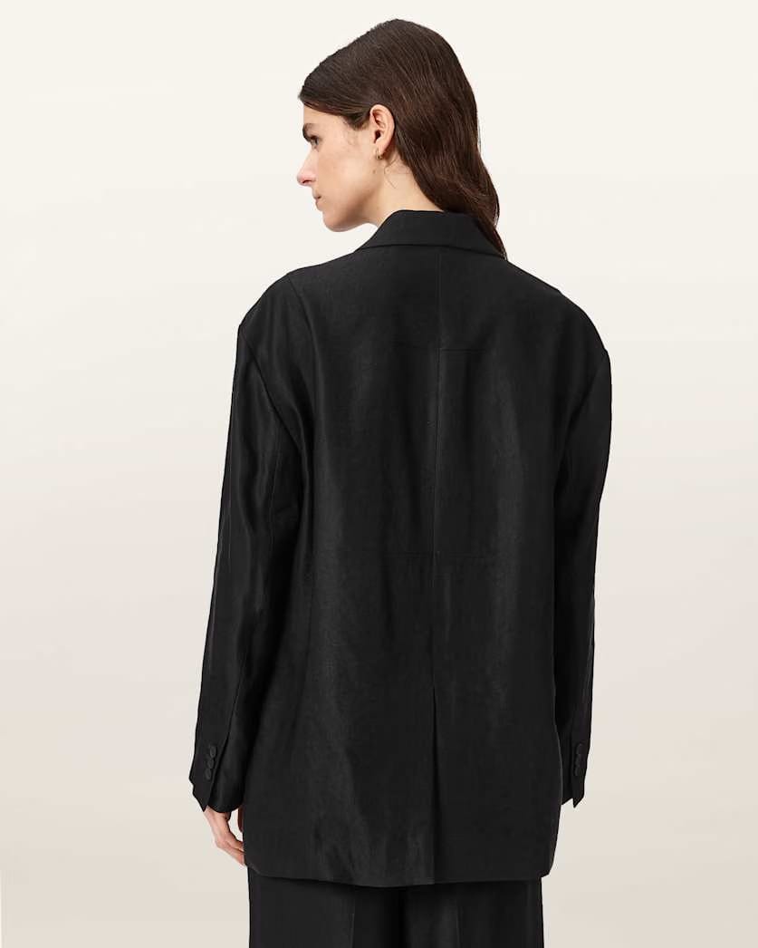 AllSaints Charley Oversized Single Breasted Blazer Women's Black Women's
