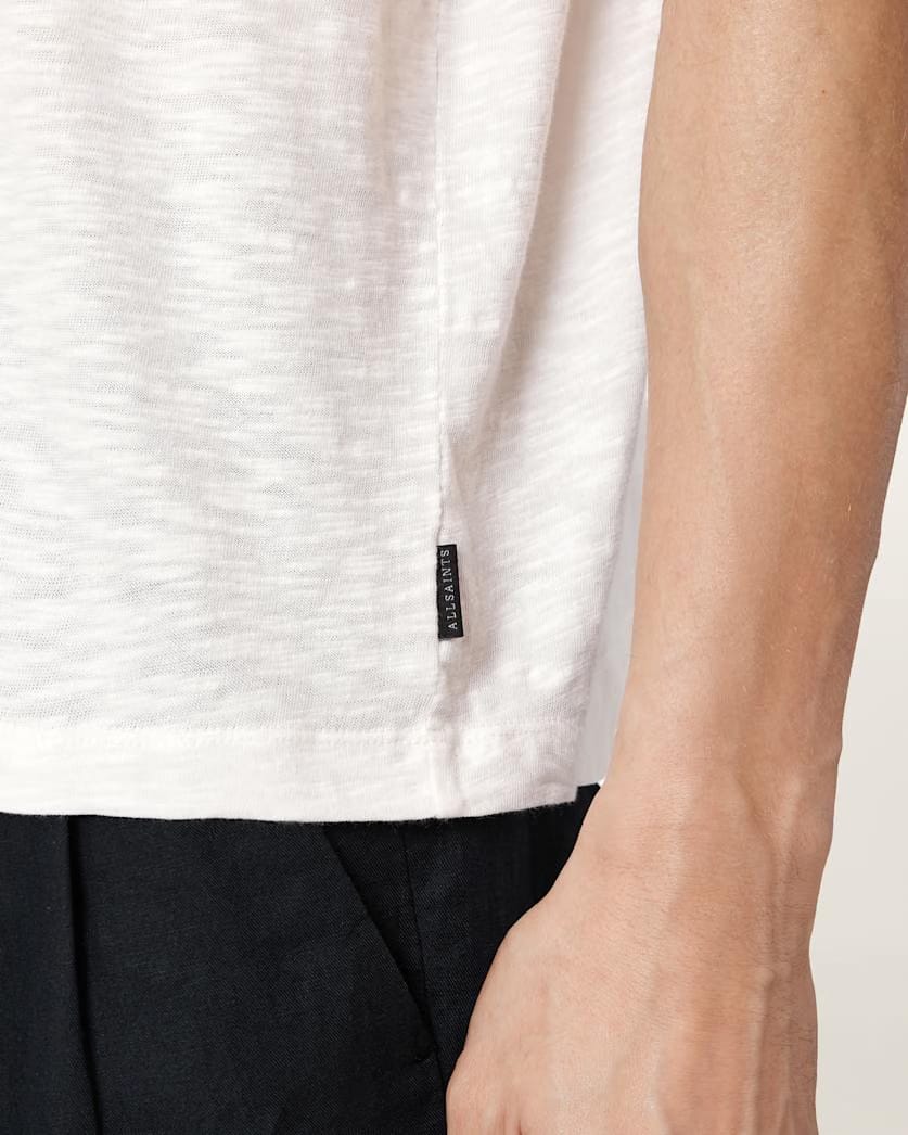 AllSaints Casper Boxy Crew Neck T Shirt Chalk White