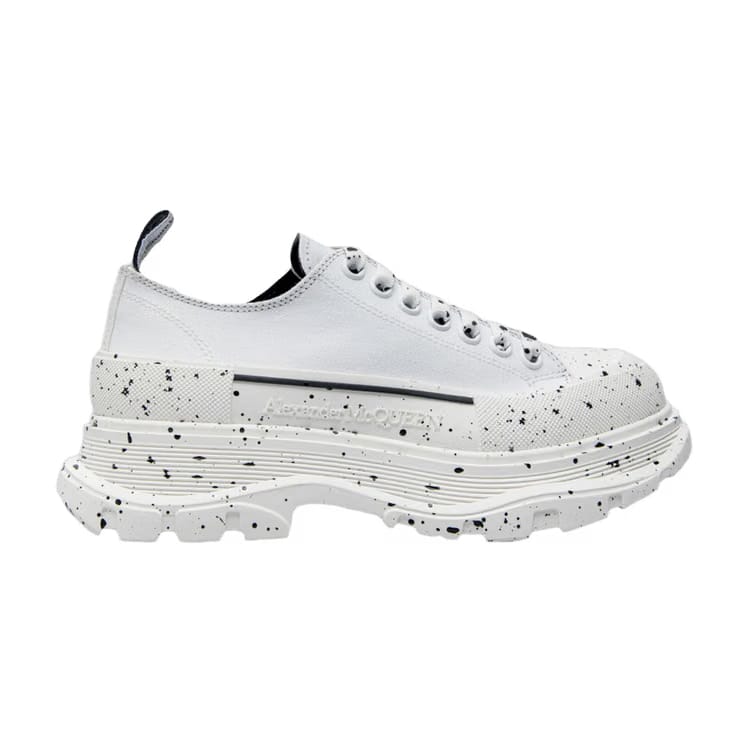 Alexander McQueen Tread Slick Lace Up Black Speckled