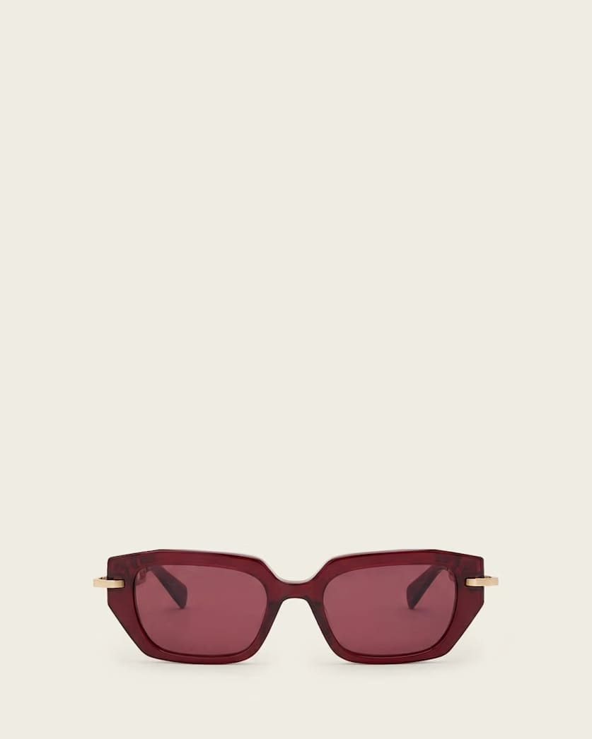 AllSaints Callisto Cat Eye Shaped Sunglasses Women's Crystal Burgundy Women's