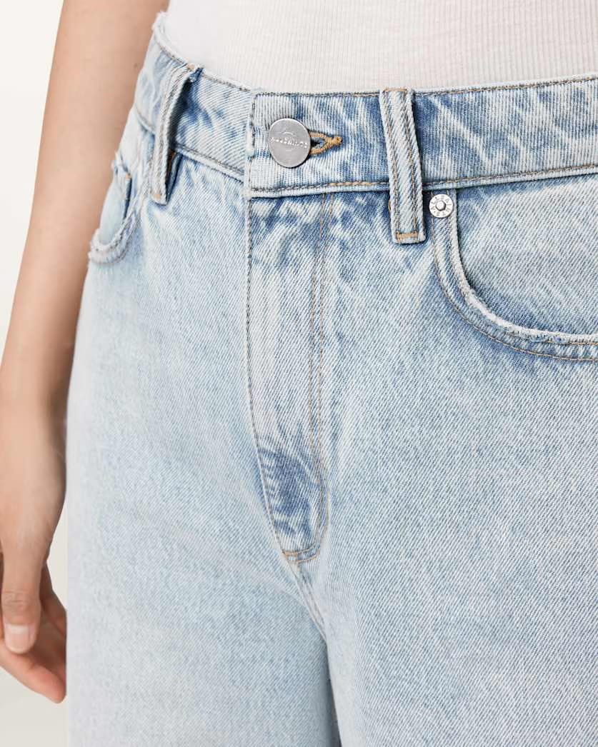 AllSaints Brooklyn Straight Leg Jeans Women's Snow Indigo Blue Women's