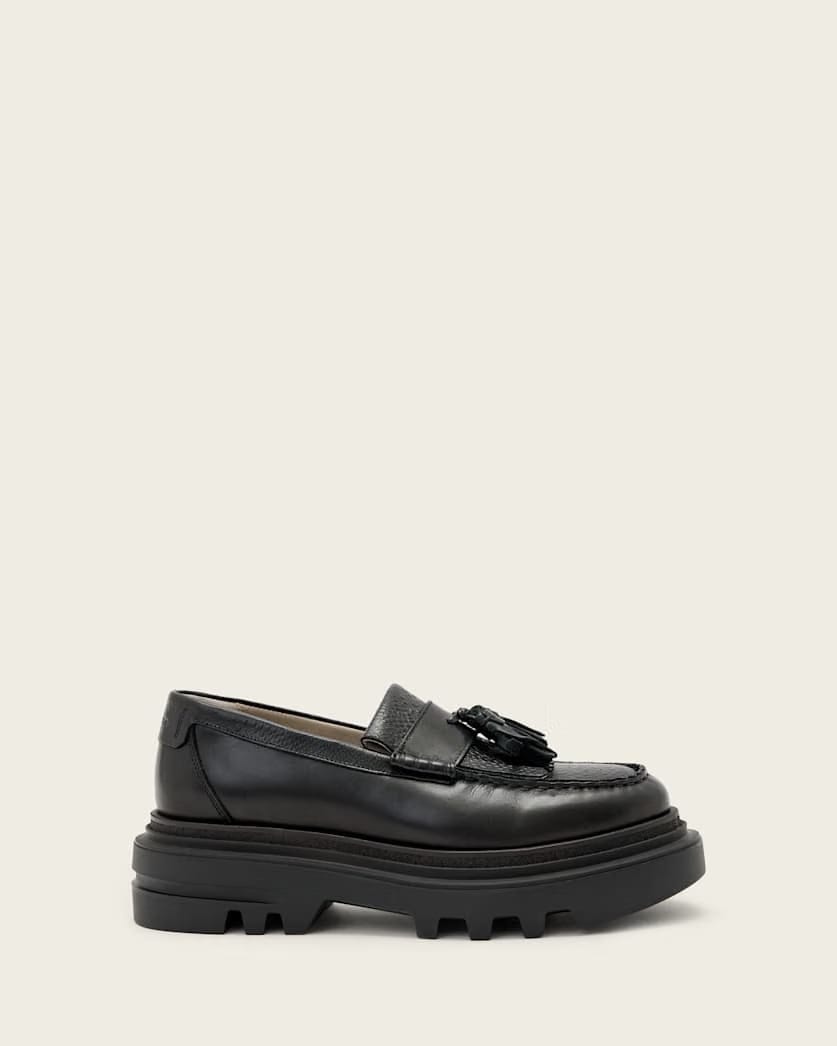 AllSaints Beth Tassel Loafers Women's Black Women's