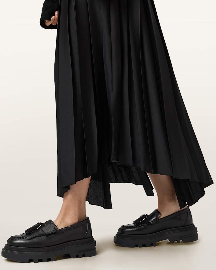 AllSaints Beth Tassel Loafers Women's Black Women's