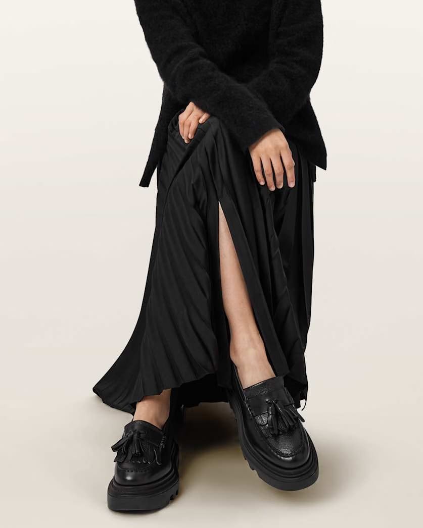 AllSaints Beth Tassel Loafers Women's Black Women's
