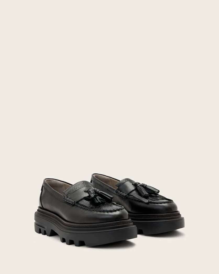 AllSaints Beth Tassel Loafers Women's Black Women's