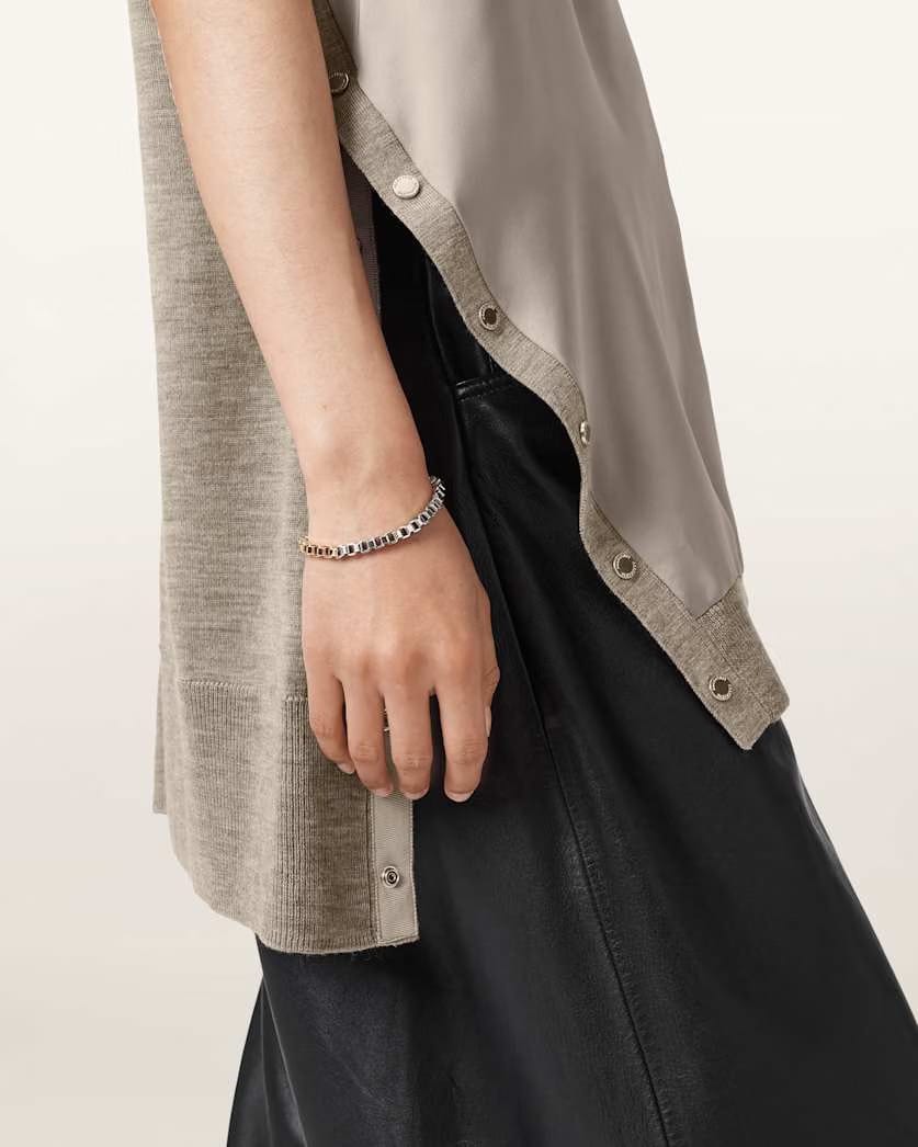 AllSaints Bern Studded Wool Tank Women's Collegiate Blue Women's