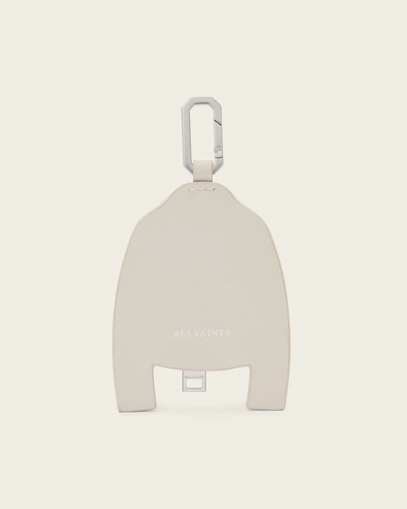 AllSaints Balfern Leather Keyring Women's Ivory White/Silver Women's